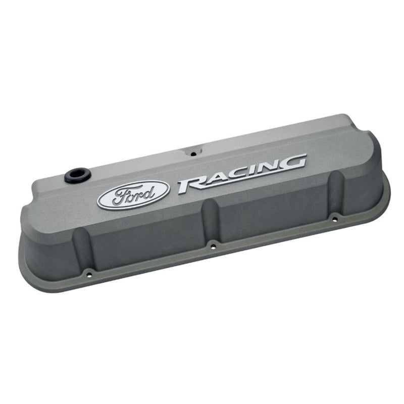 Ford Racing 289-351 Slant Edge Gray Valve Cover - Mammoth Racing -