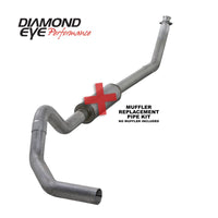 Diamond Eye KIT 4in TB MFLR RPLCMENT PIPE SGL AL: 98.5 - 02 DODGE CUMMINS 5.9L - Mammoth Racing -