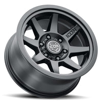 Icon Rebound 17x8.5 6x5.5 25mm Offset 5.75in BS 95.1mm Bore Satin Black Wheel - Mammoth Racing -