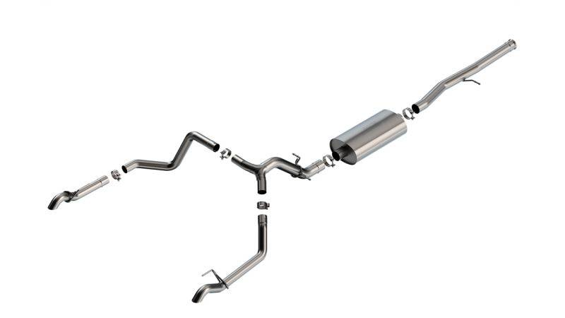 Borla 22-23 Chevrolet Silverado 1500 ZR2 &amp; AT4X 6.2L CC SB 147.5in WB Touring Cat-Back - Mammoth Racing -