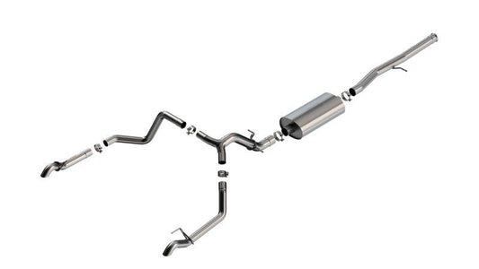 Borla 22-23 Chevrolet Silverado 1500 ZR2 &amp; AT4X 6.2L CC SB 147.5in WB Touring Cat-Back - Mammoth Racing -