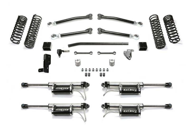 Fabtech 18-21 Jeep JL 4WD 4-Door 3in Trail w/Dlss Resi Shks - Mammoth Racing -