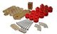 Energy Suspension Body Mount Set 1in Lift W/Hardware  - Red - Mammoth Racing -