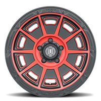 Icon Victory 17x8.5 6x135 6mm Offset 5in BS Satin Black w/Red Tint Wheel - Mammoth Racing -