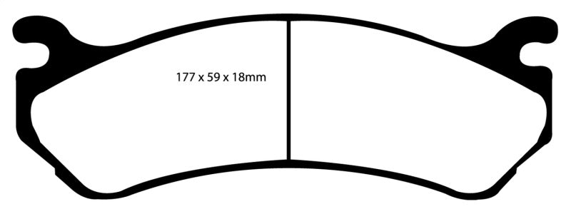 EBC 02 Cadillac Escalade 5.3 (Akebono rear caliper) Yellowstuff Front Brake Pads - My Store