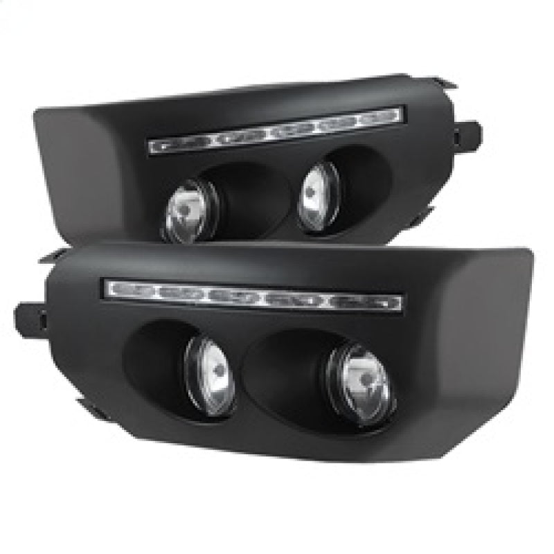 Spyder Toyota FJ Cruiser 07-14 Fog Lights With LED Daytime Running Lights w/swch Blk FL-DRL-TFJ07-BK - Mammoth Racing -