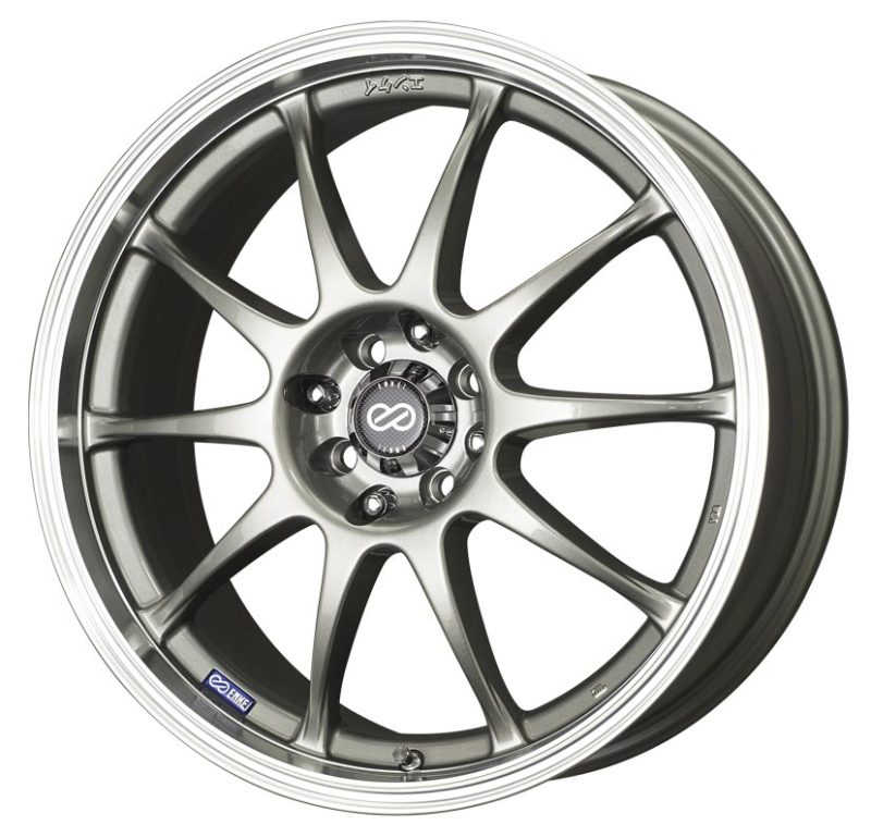 Enkei J10 17x7 5x108/115 38mm Offset 72.62mm Bore Dia Silver w/ Machined Lip Wheel - Mammoth Racing -