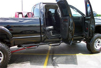 N-Fab Nerf Step 02-08 Dodge Ram 1500/2500/3500 Quad Cab 8ft Bed - Gloss Black - Bed Access - 3in - Mammoth Racing -
