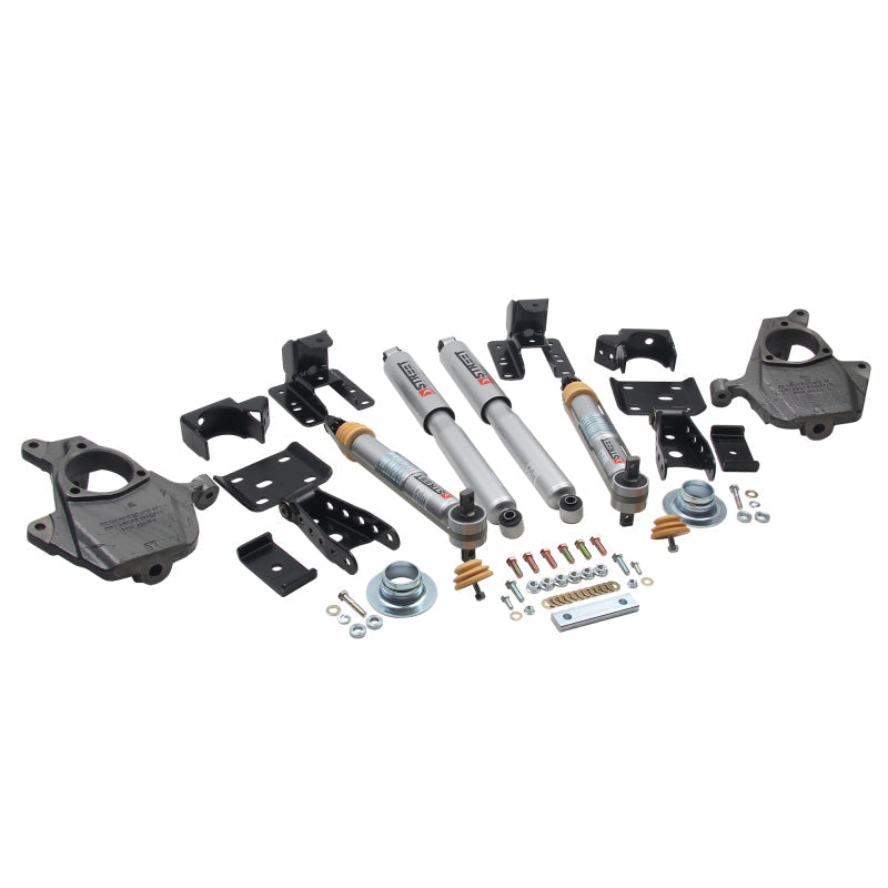 Belltech Lowering KIT 16.5-17 Chevy Silverado/Sierra All Cab 2in F / 4in R w/ Street Perf Shocks - Mammoth Racing -