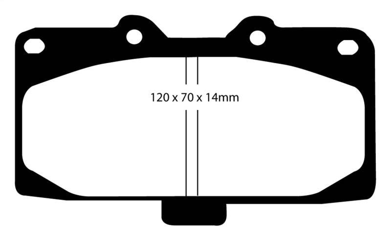 EBC 89-95 Nissan Skyline (R32) 2.6 Twin Turbo GT-R Redstuff Front Brake Pads - My Store