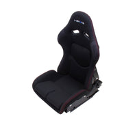 NRG FRP Bucket Seat - Reclinable (Black Cloth w/Red Stiting) - My Store