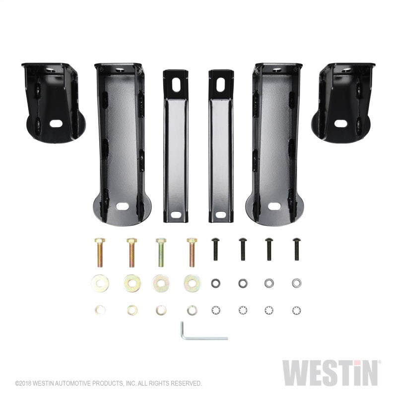 Westin 2019 Chevrolet Silverado/Sierra 1500 Crew Cab Platinum 4 Oval Nerf Step Bars - Black - Mammoth Racing -
