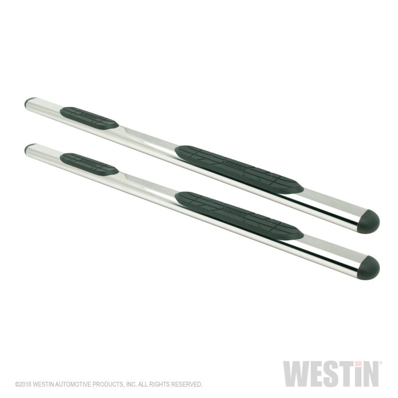 Westin Premier 4 Oval Nerf Step Bars 85 in - Stainless Steel - Mammoth Racing -