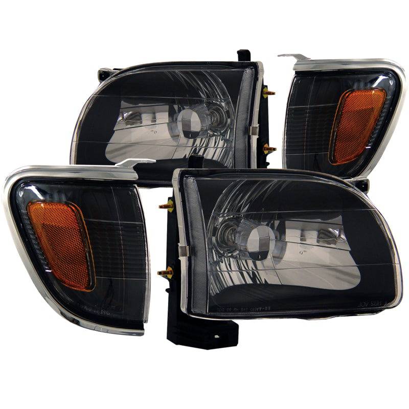 ANZO 2001-2004 Toyota Tacoma Crystal Headlights Black - My Store