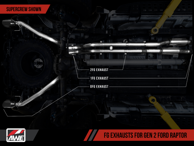AWE Tuning 2017+ Ford Raptor Resonated Front Pipe Conversion Kit - Mammoth Racing -