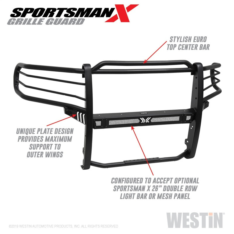 Westin 19-21 Ram 1500 Sportsman X Grille Guard - Textured Black (Excluding Classic & Rebel) - Mammoth Racing -