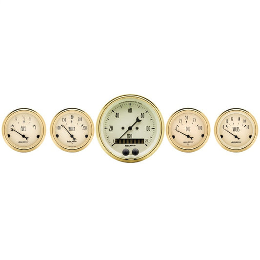 Autometer Golden Oldies 5 Piece (3-3/8in & 2-1/16in.) GPS Speedometer Gauge Kit - My Store
