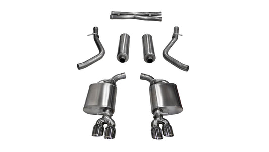 Corsa 15-17 Dodge Challenger Xtreme Cat-Back Dual Rear Exit with Twin 3.5in Polished Pro-Series Tips - Mammoth Racing -