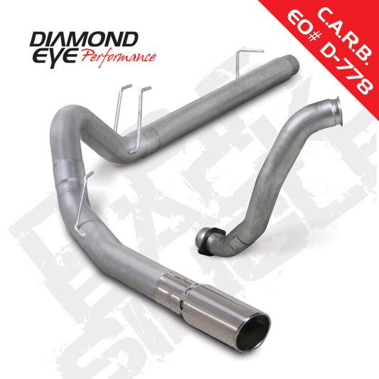 Diamond Eye KIT 4in DPF-BACK w/ DP SGL AL 08-10 Ford 6.4L Powerstroke F250/F350 - Mammoth Racing -