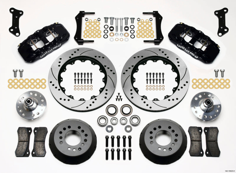 Wilwood Aero6 Front Hub Kit 14.00 Drilled 67-69 Camaro 64-72 Nova Chevelle - Mammoth Racing -