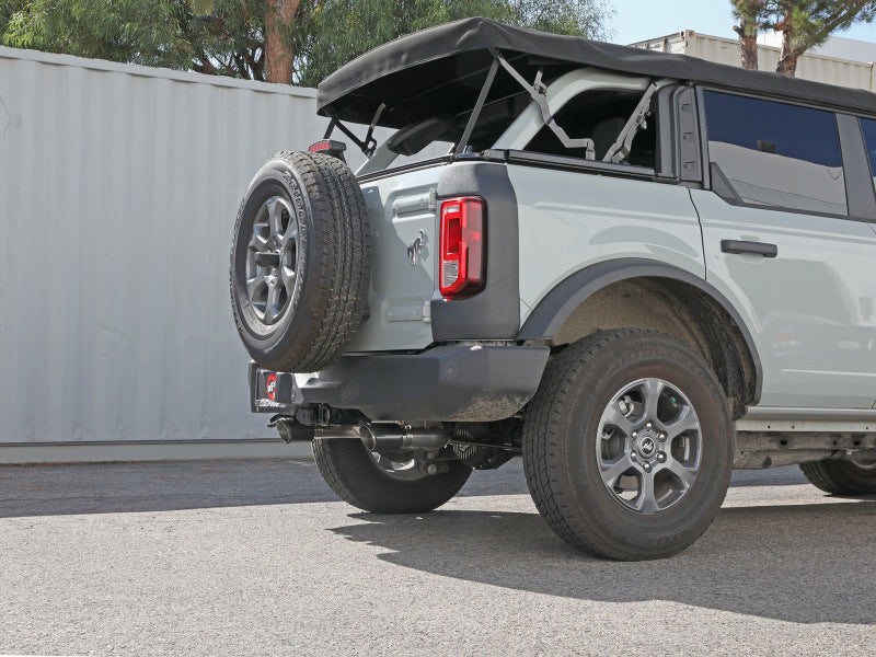 aFe Vulcan 3in 304 SS Axle-Back Exhaust 2021 Ford Bronco L4-2.3L (t)/V6-2.7L (tt) w/ Carbon Tips - Mammoth Racing -