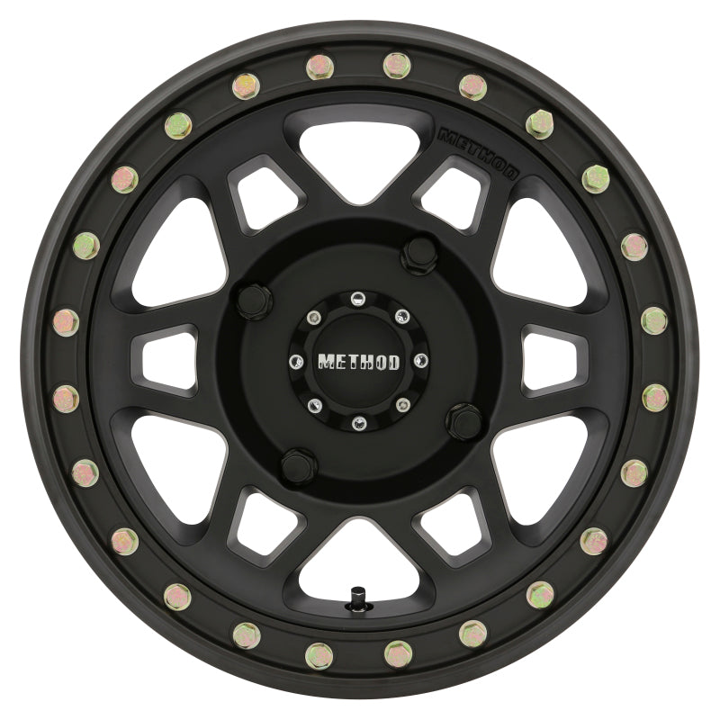 Method Mr405 UTV Beadlock 15x7 5+2/+38mm Offset 4x136 106mm CB Matte Black w/BH-H24100 Wheel - Mammoth Racing -