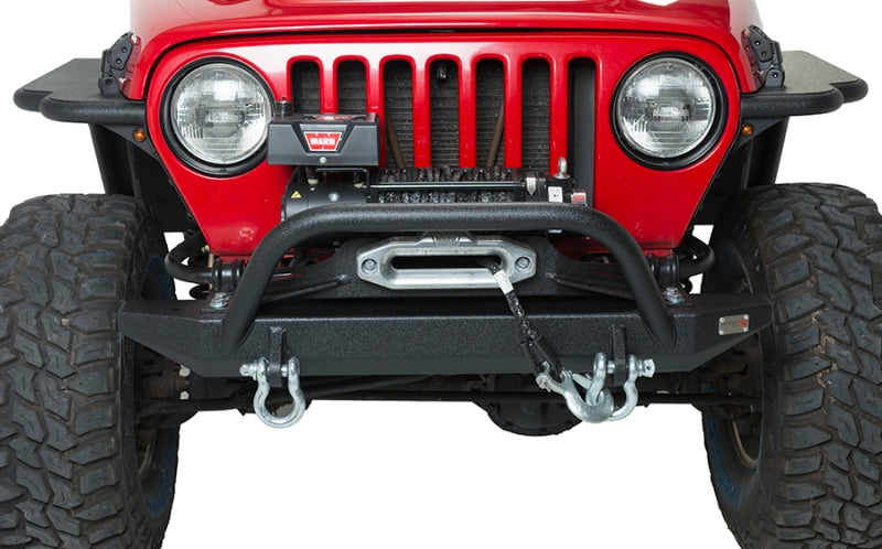 Fishbone Offroad 97-06 Jeep Wrangler TJ Rubicon Front Bumper W/Winch Guard - Blk Textured Powdercoat - My Store