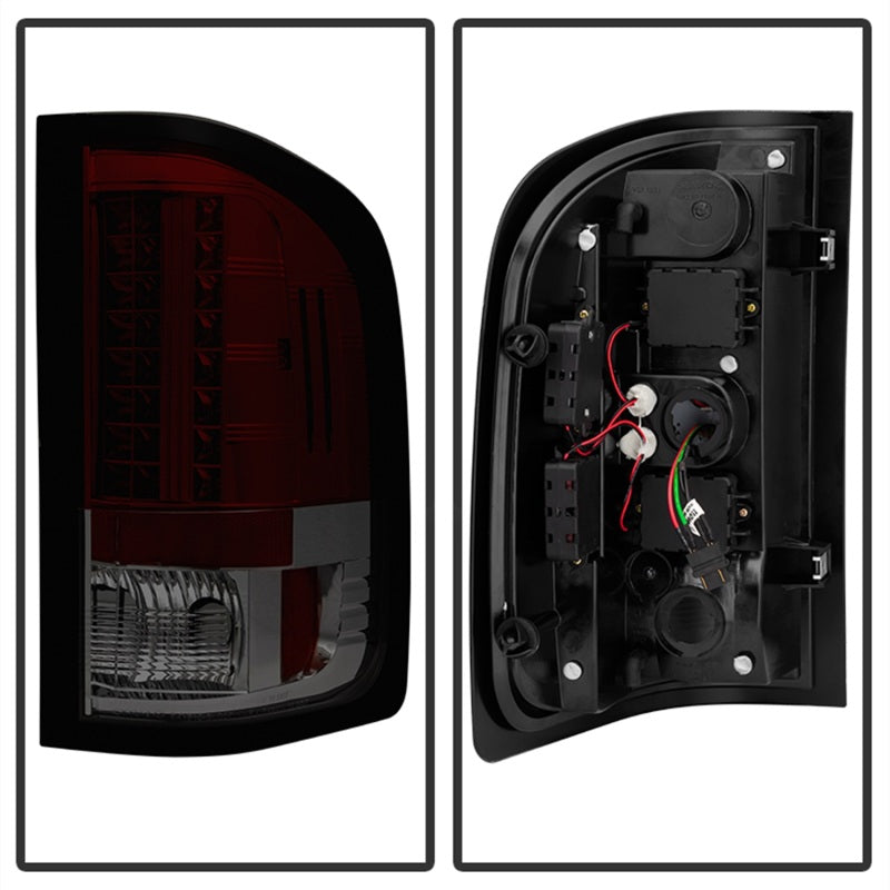 Spyder Chevy Silverado 07-13 LED Tail Lights Red Smoke ALT-YD-CS07-LED-RS - Mammoth Racing -