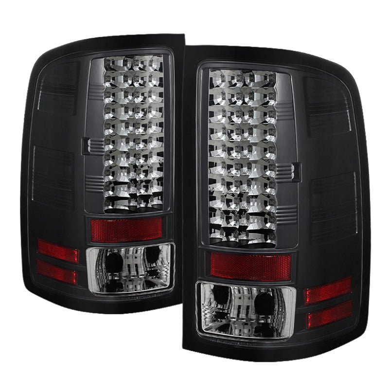 Spyder GMC Sierra 07-13 (Not fit 3500 Dually 4 Rear Wheels)LED Tail Lights Black ALT-YD-GS07-LED-BK - Mammoth Racing -
