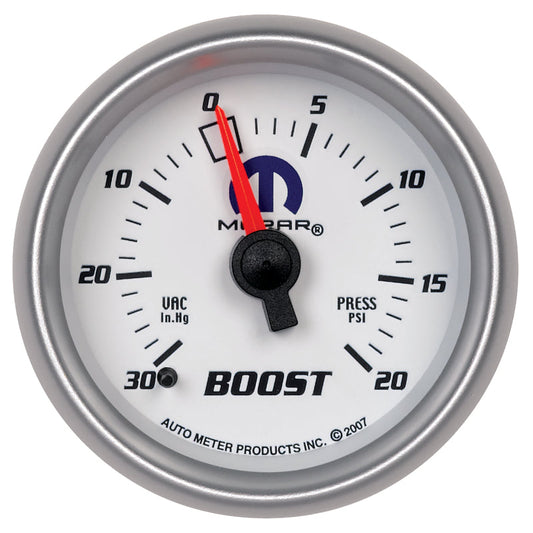 Autometer Mopar 52mm Mechanical 30 In Hg-Vac/20 PSI Vacuum/Boost Gauge - My Store