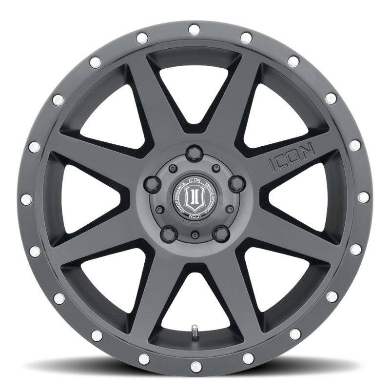 Icon Rebound 20x9 -12mm Offset 5x5 BP 4.5in BS 71.5mm Bore Satin Black Wheel - Mammoth Racing -