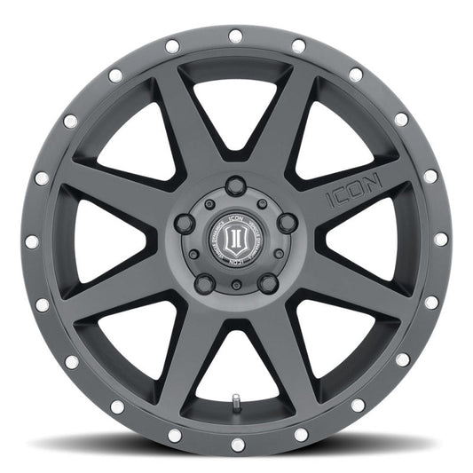 Icon Rebound 20x9 -12mm Offset 5x5 BP 4.5in BS 71.5mm Bore Satin Black Wheel