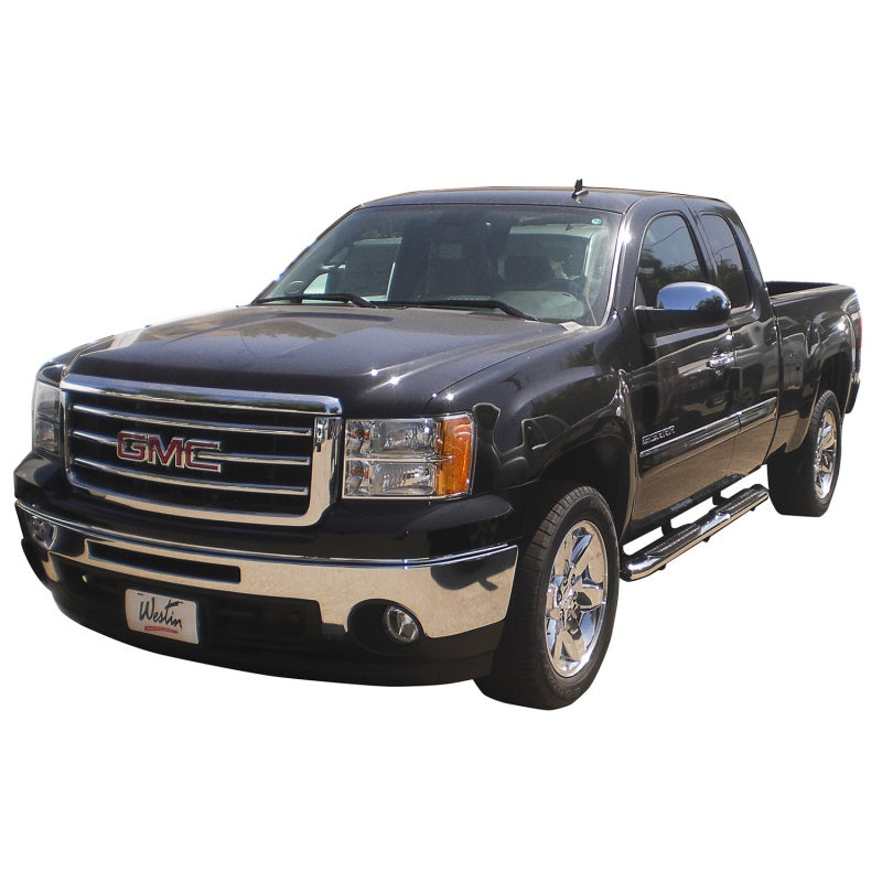 Westin 2014-2018 Chevrolet/GMC Silverado Sierra 1500 Dbl Cab PRO TRAXX 5 Oval Nerf Step Bars - SS - Mammoth Racing -