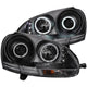 ANZO 2006-2009 Volkswagen Rabbit Projector Headlights w/ Halo Black (CCFL) - My Store