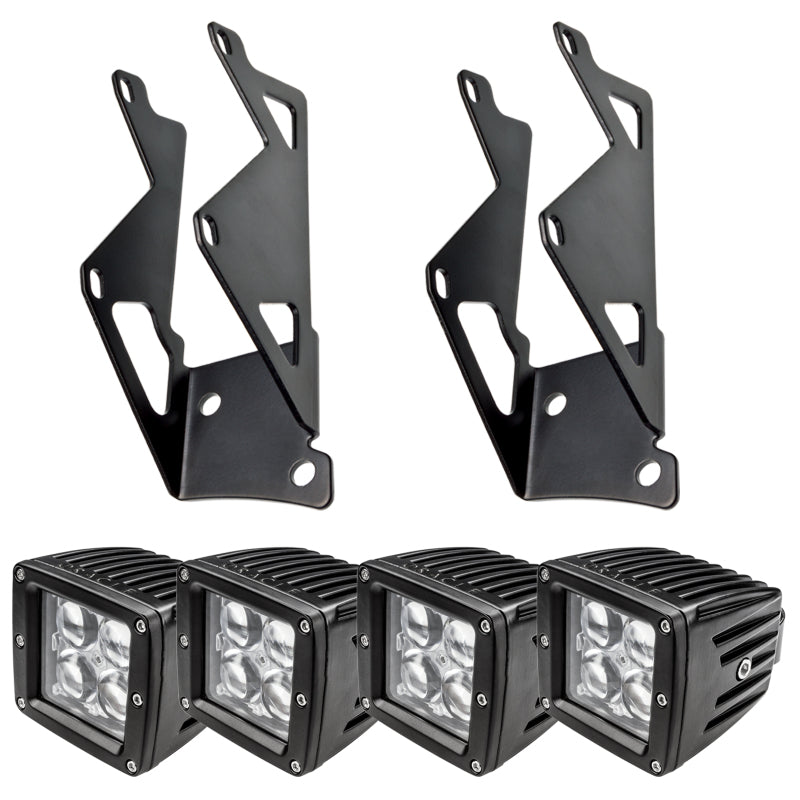 Oracle Jeep JK Dual Mounting Pillar Brackets/Lights Combo - Mammoth Racing -