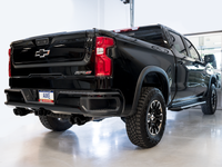 AWE Tuning 22-23 GMC Sierra 1500 AT4X 6.2L 0FG Catback Split Dual (Flat Bumper) - Diamond Black Tips - Mammoth Racing -