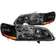 ANZO 1998-2002 Honda Accord Crystal Headlights Black - My Store