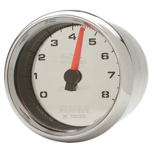Autometer Pro-Cycle Gauge Tach 2-5/8in 8K Rpm 2&4 Cylinder Chrome - My Store