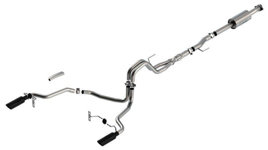 Borla F-150 2021 5.0L 4dr CC SB EC STB Lariat/KR/Platinm/LTD 3/2.25 SRE Cat-Back ATAK Black CHR Tips - Mammoth Racing -