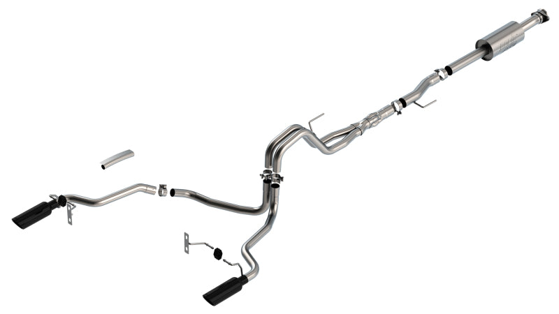 Borla F-150 2021 5.0L 4dr CC SB EC STB Lariat/KR/Platinm/LTD 3/2.25 SRE Cat-Back ATAK Black CHR Tips - My Store