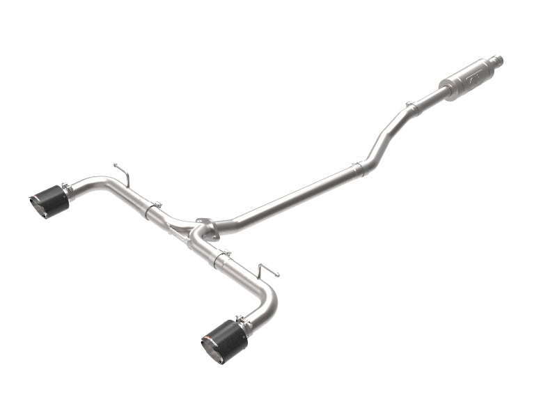aFe Takeda 2-1/2in 304 SS Cat-Back Exhaust w/ Carbon Fiber Tips 14-18 Mazda 3 L4 2.0L/2.5L - Mammoth Racing -