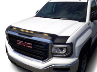 AVS 2014-2018 GMC Sierra 1500 Aeroskin Low Profile Hood Shield w/ Lights - Black - Mammoth Racing -
