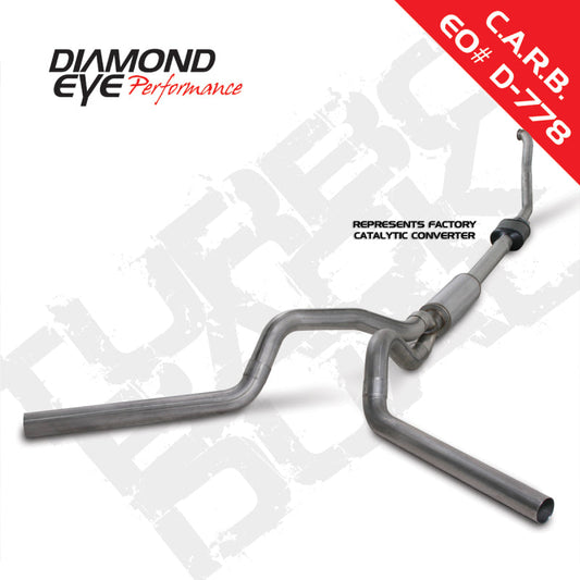 Diamond Eye KIT 4in TB DUAL SS: 94-97 FORD 7.3L F250/F350 PWRSTROKE NFS W/ CARB EQUIV STDS - Mammoth Racing -