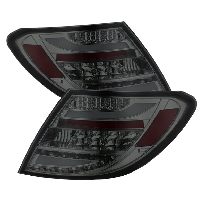 Spyder Mercedes Benz W204 C-Class 08-11 LED Tail Lights Incandescent - Smke ALT-YD-MBZC08-LED-SM - Mammoth Racing -