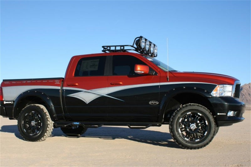 N-Fab Nerf Step 09-15.5 Dodge Ram 1500 Crew Cab 5.7ft Bed - Gloss Black - Bed Access - 3in - Mammoth Racing -