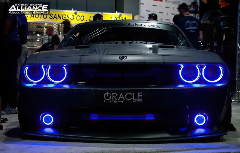 Oracle 08-14 Dodge Challenger Dynamic Surface Mount Headlight/Fog Light Halo Kit COMBO - ColorSHIFT - Mammoth Racing -
