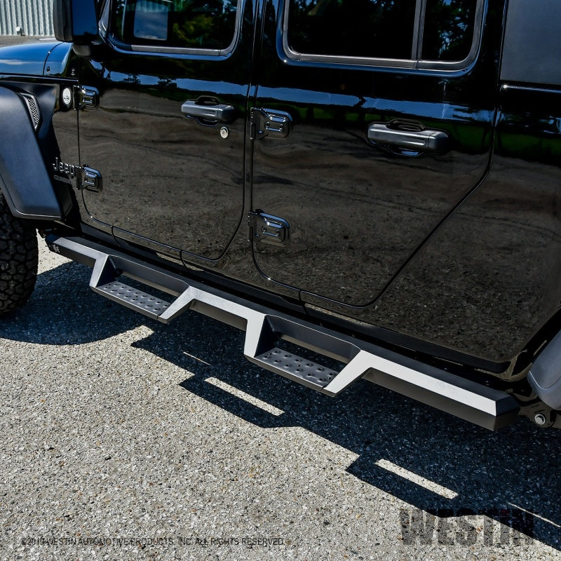 Westin 2020 Jeep Gladiator HDX Drop Nerf Step Bars - Textured Black - Mammoth Racing -