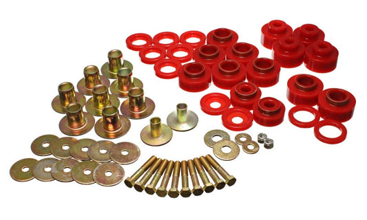 Energy Suspension 68-72 Chevy Chevelle/Monte Carlo/Malibu/El Camino Red Body Mount Set - My Store