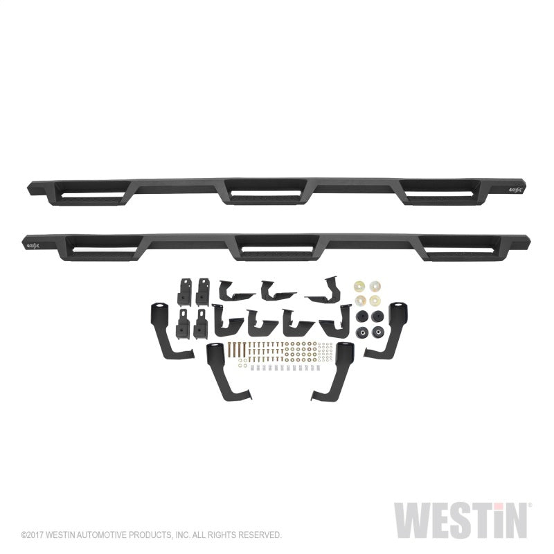 Westin/HDX 07-19 Chevy Silv 2500/3500 Crew (8ft) (Excl Dually) Drop WTW Nerf Step Bars - Blk - Mammoth Racing -