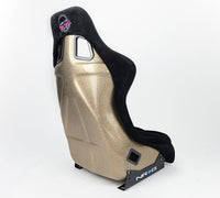 NRG FRP Bucket Seat ULTRA Edition - Large (Black Alcantara/Gold Glitter Back) - My Store